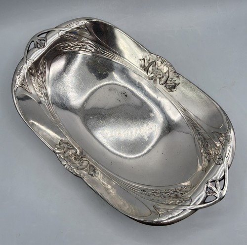 Coupe métal argenté décor