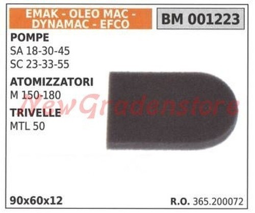 Filtre air emak pompe 18 - emak, sa