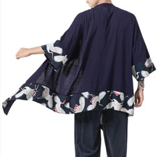 Hommes Lin Mélange Haori