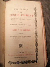 L'IMITATION DE JESUS CHRIST L'ABBE DE LAMENAIS - ALFRED MAME ET FILS 1922