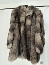 manteau fourrure renard argenté