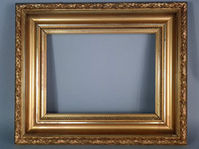 Cadre ancien 39,8x33 cm feuillure 27 à 28x20 à 21 cm bois stuc doré C489