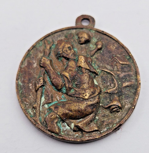 Ancien pendentif medaille - ancien,