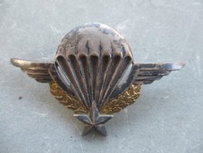 (7) Rare insigne militaire brevet parachutiste numéroté 370*** Para Guerre Armée