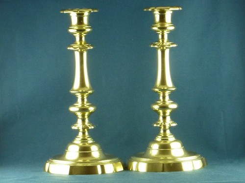 Paire bougeoirs ancien en - paire,