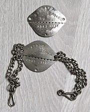 LOT DE 2 PLAQUES IDENTITÉ