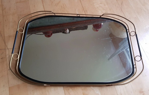 Grand plateau miroir - , vintage