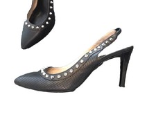 Superbe Escarpins Cuir Noir Clous Barbara Bui 36 Tbe Authentique 