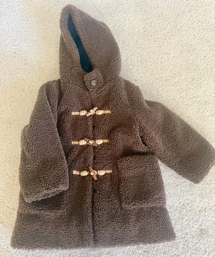 Zara girls brown - sherpa, hooded