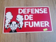 ancien plaque Defense DE Fumer 