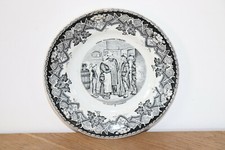 ANCIENNE ASSIETTE PARLANTE FAÏENCE OPAQUE LUNÉVILLE LE billet de logement N°8