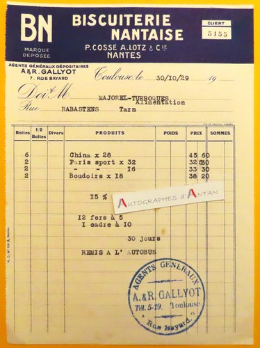 Toulouse 1929 gallyot - toulouse,