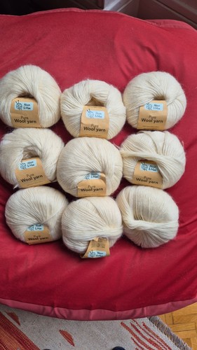 Pelotes 100 laine écru - 100,
