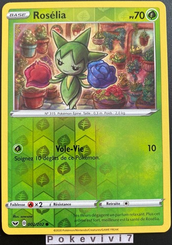 Carte pokemon roselia 002 - roselia, 002/202
