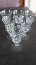6 verres à vin rouge cristal d'Arques modèle TUILERIES VILLANDRY