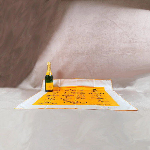 Foulard soie champagne veuve - soie,