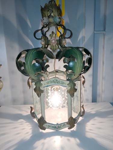 Ancien lustre lanterne fer - ancien,
