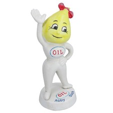 Logo femme Esso bleu huile paraffine argent fonte pièce argent caisse