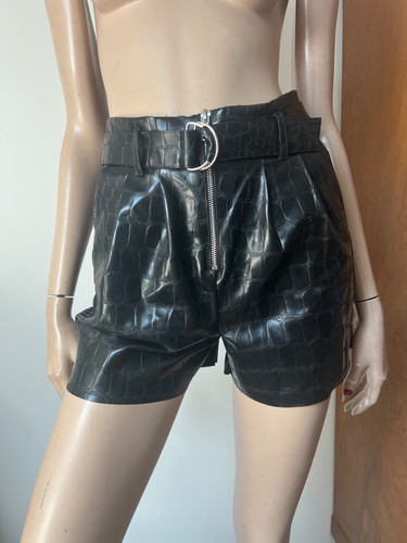 Short simili cuir crocodile - en,