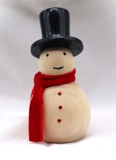 Bonhomme de neige en bois