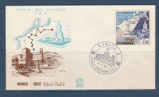 MONACO   enveloppe 1er jour 32e rallye automobile de Monté-Carlo   1963