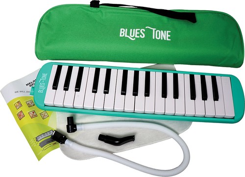 Mélodica bleu vert 32 - mélodica, vert.