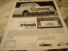 ANCIENNE PUBLICITE VOITURE TRIUMPH HERALD 1966