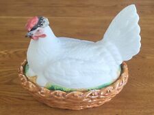 Poule Pondeuse Terrine en Céramique Polychrome du Staffordshire vers 1900