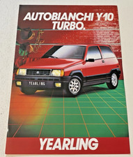 Feuillet de Vente  AUTOBIANCHI Y10 Turbo Yearling - 1983 - Bel Etat.