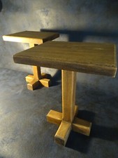 rare paire chevet bois design croix moderniste scandinave loft atelier vintage