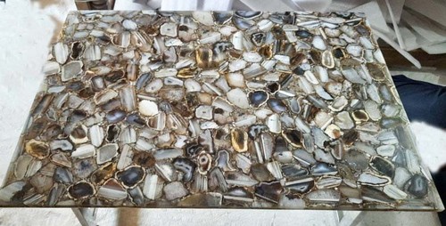 Table agate grise design - table,
