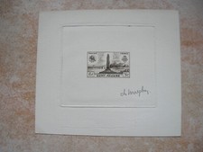 FRANCE EPREUVE D ARTISTE COMMANDO BRITANNIQUE SAINT NAZAIRE  RARE !  (E343)