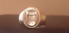 chevalière or 18 carats homme Avec Blason " Sarton Du Jonchay"