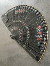 Eventail Ancien Bois Et Tissu