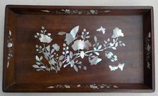 Plateau Chine bois de rose