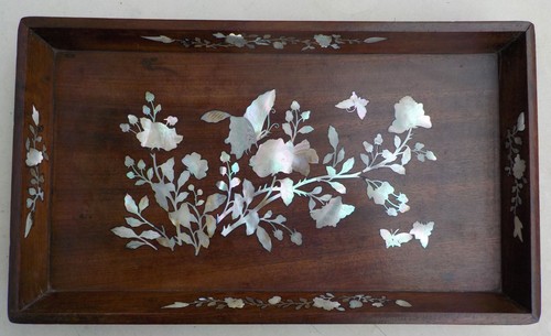 Plateau chine bois rose - de,