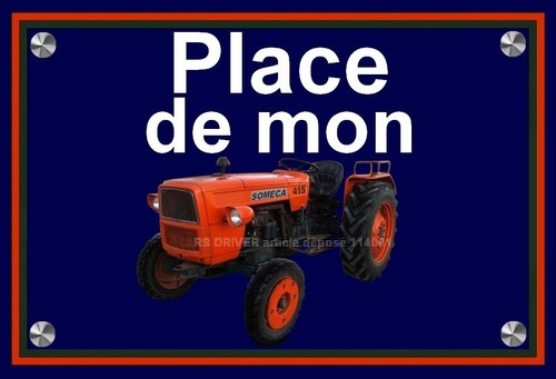 Plaque place mon tracteur - mon,