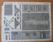 ANCIEN DECOUPAGE MAQUETTE FERME BOER EXPOSITION 1900 IMAGERIE EPINAL PELLERIN
