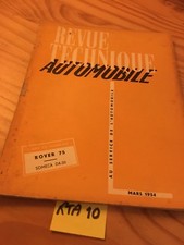 Revue Technique Automobile Rover 75 + tracteur Someca DA-50 édition 1954