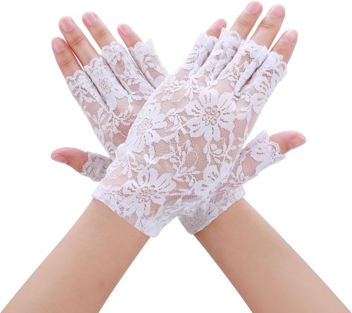 Gants dentelle noire - noire, courte