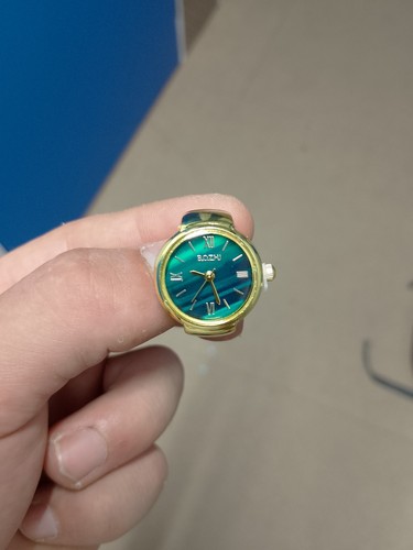 Bague montre dorée - , quartz