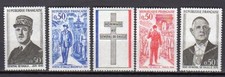 1971 - Série Hommage au Général De Gaulle, 5 timbres neufs -  lot 10