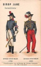 Chromos.AM13569.Sirop Jane.10x6 cm environ.Transformation uniformes armée Fra