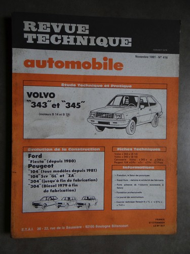 Revue technique automobile - revue, rta
