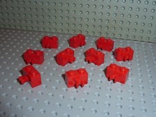 10x LEGO Red Bricks with Clip