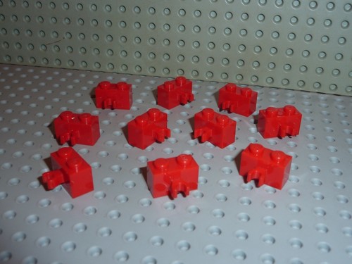 10x lego red - bricks, clip