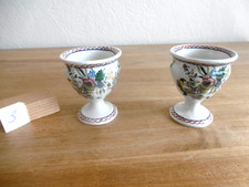 DEUX COQUETIERS FAIENCE GIEN