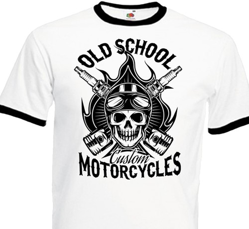 Shirt old school - t-shirt, motorcycles