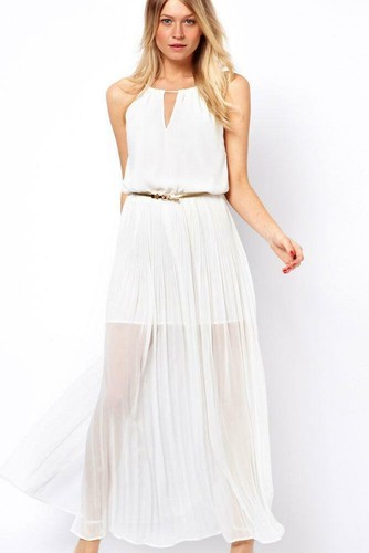 Robe soirée maxi - de, blanche