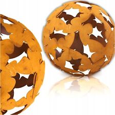 Jardin et terrasse boule de jardin décoration rouille rustique boule en acier...